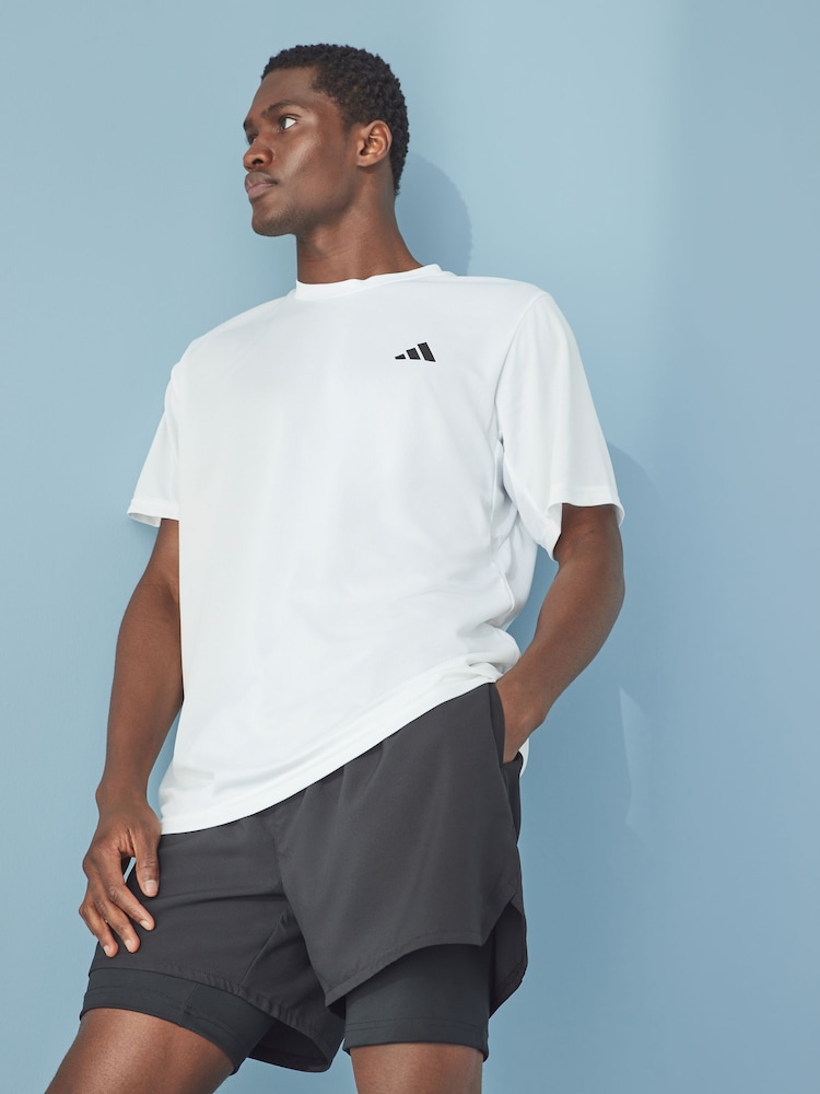 adidas White Train Essentials Training T-Shirt - Image 1 of 6