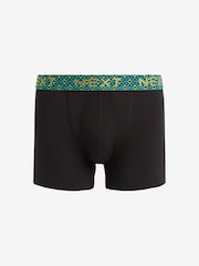 Black Metallic Geo Waistband 4 pack A-Front Boxers - Image 2 of 7