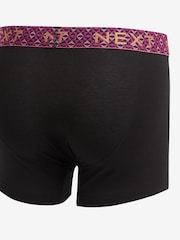 Black Metallic Geo Waistband 4 pack A-Front Boxers - Image 6 of 7