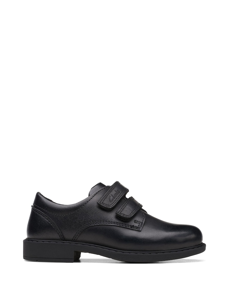 Clarks Black Multi Fit Leather Scala Pace Shoes - Image 1 of 7