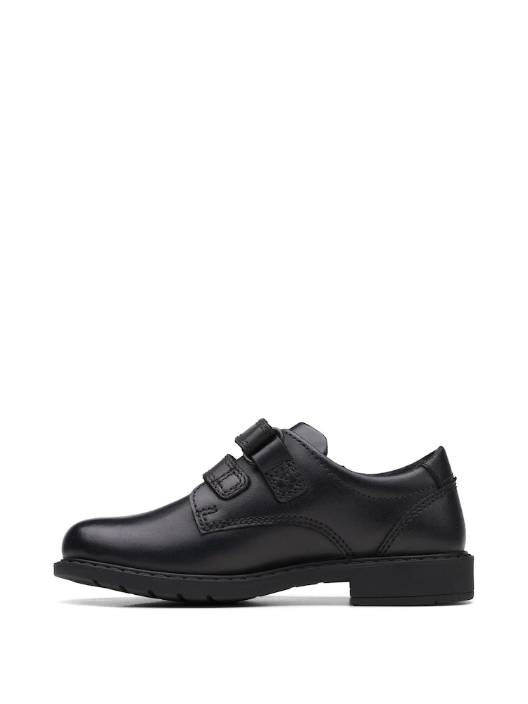 Clarks Black Multi Fit Leather Scala Pace Shoes - Image 2 of 7