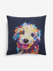 Multi Bright Cockapoo Print Cushion - Image 2 of 5