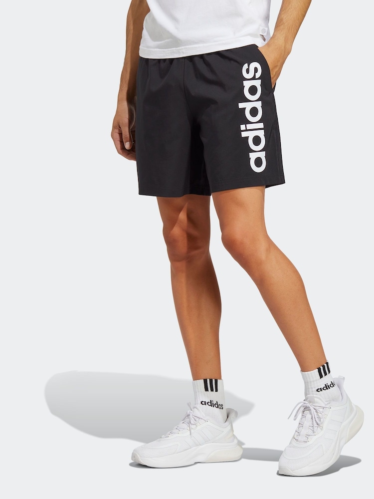 adidas Black Sportswear AEROREADY Essentials Chelsea Linear Logo Shorts - Image 1 of 7