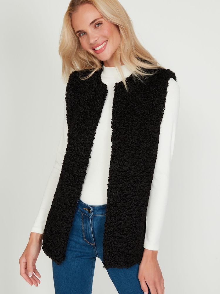 M&Co Black Borg Gilet - Image 1 of 5