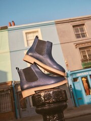 Monsoon Blue Chiswick Leather Chelsea Boots - Image 1 of 5