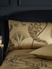 Riva Paoletti Gold Global Animal Jacquard Duvet Cover and Pillowcase Set - Image 3 of 4