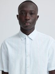 Blend Blue Avik Stripe Short-Sleeve Shirt - Image 4 of 5