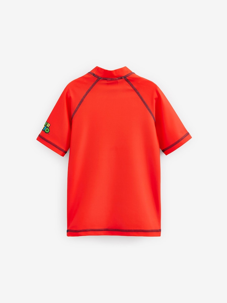 Red Mario Rash Vest (3-16yrs) - Image 5 of 5