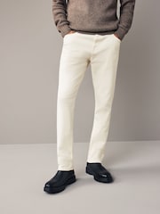 White Ecru Slim Fit Coloured Stretch Jeans - Image 1 of 11