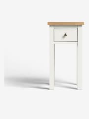 Chalk Malvern Paint Effect 1 Drawer Slim Bedside Table - Image 3 of 9