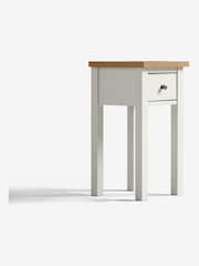 Chalk Malvern Paint Effect 1 Drawer Slim Bedside Table - Image 4 of 9