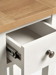 Chalk Malvern Paint Effect 1 Drawer Slim Bedside Table - Image 8 of 9