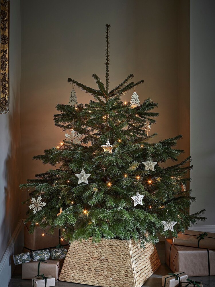 Ivyline Natural Water Hyacinth Foldable Square Tree Skirt - Image 1 of 4