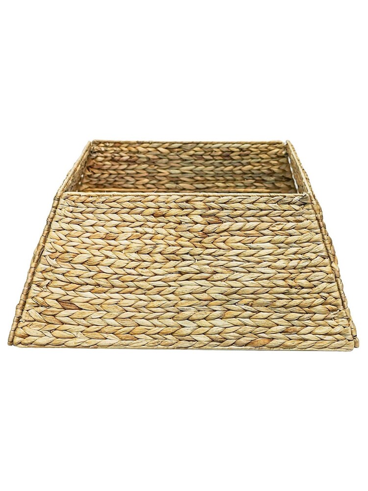 Ivyline Natural Water Hyacinth Foldable Square Tree Skirt - Image 2 of 4