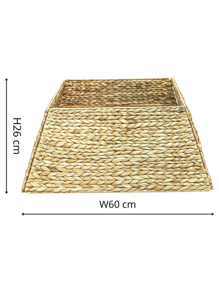 Ivyline Natural Water Hyacinth Foldable Square Tree Skirt - Image 4 of 4