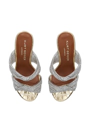 Kurt Geiger London Gold Molten Sandals - Image 2 of 8
