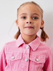 Bright Pink Denim Western Jacket (3-16yrs) - Image 3 of 7