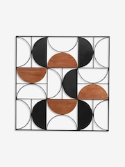 Wood and  Black Extra Large Bronx Metal Wall Art - Image 5 of 6
