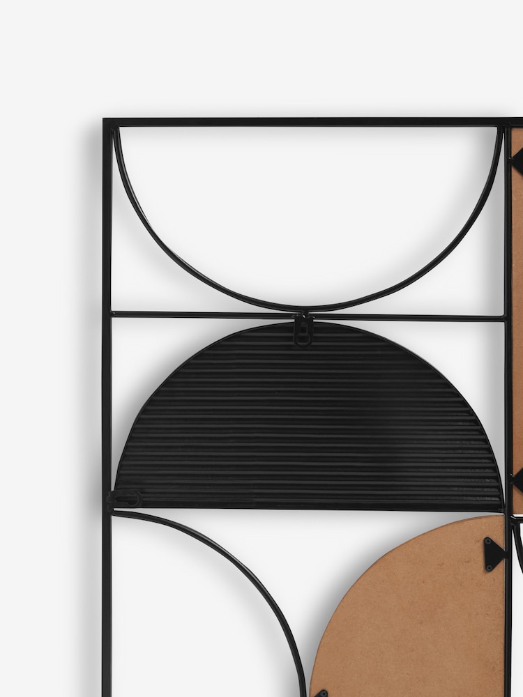 Wood and  Black Extra Large Bronx Metal Wall Art - Image 6 of 6