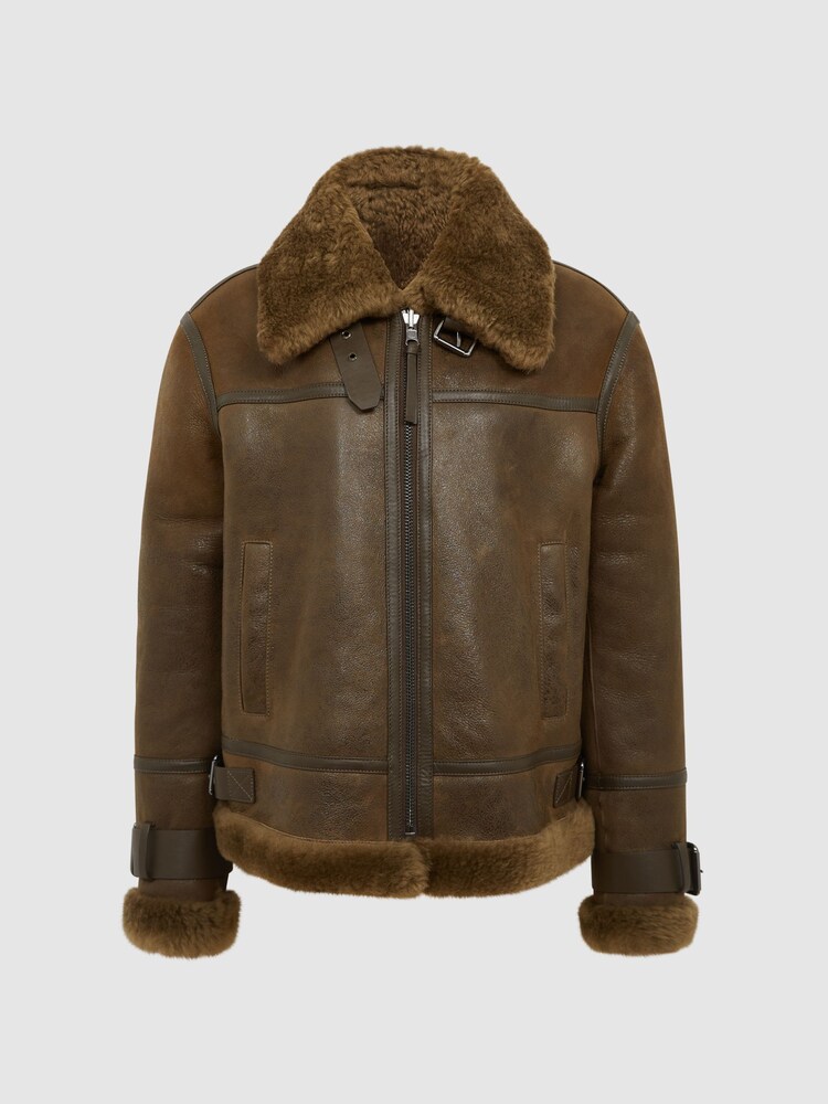 Reiss Daia Piloten-Lederjacke - Bild 2 von 9