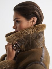 Reiss Daia Piloten-Lederjacke - Bild 4 von 9