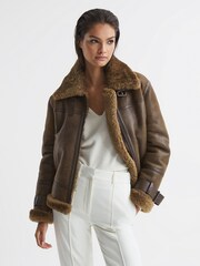 Reiss Daia Piloten-Lederjacke - Bild 6 von 9