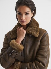 Reiss Daia Piloten-Lederjacke - Bild 7 von 9