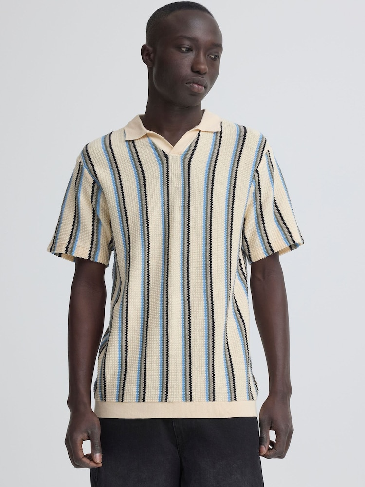 Blend Natural Amos Striped Knit Jumper - Image 1 of 4