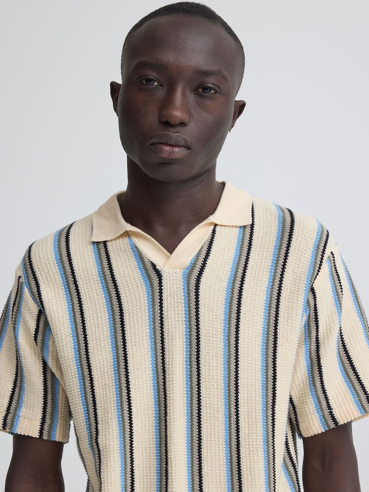 Blend Natural Amos Striped Knit Jumper - Image 4 of 4