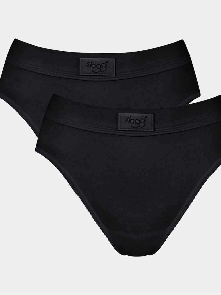 Sloggi Double Comfort Tai Black Briefs 2 Pack - Image 5 of 5