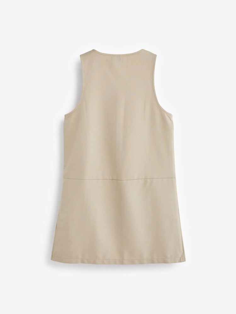 Neutral/Stein - Trägerkleid für die Schule mit Reißverschluss (3–14 Jahre) - Bild 7 von 7