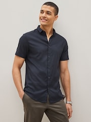 Темно-синий - Armani Exchange рубашка с короткими рукавами - Image 1 of 5