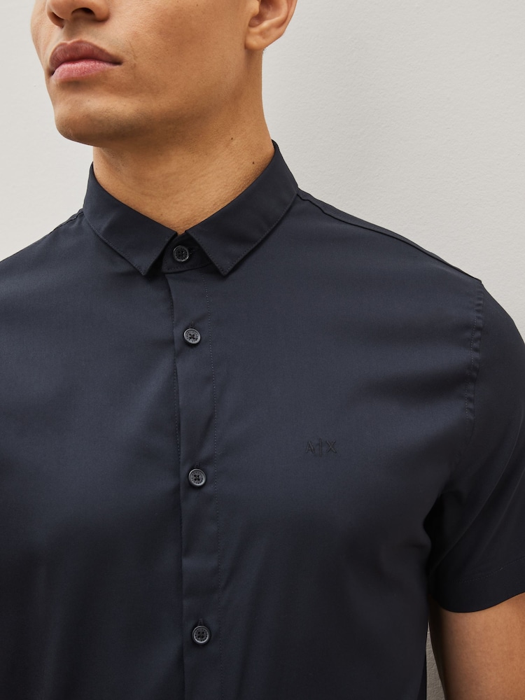 Armani Exchange Stretch Short Sleeve Shirt - Image 3 of 5