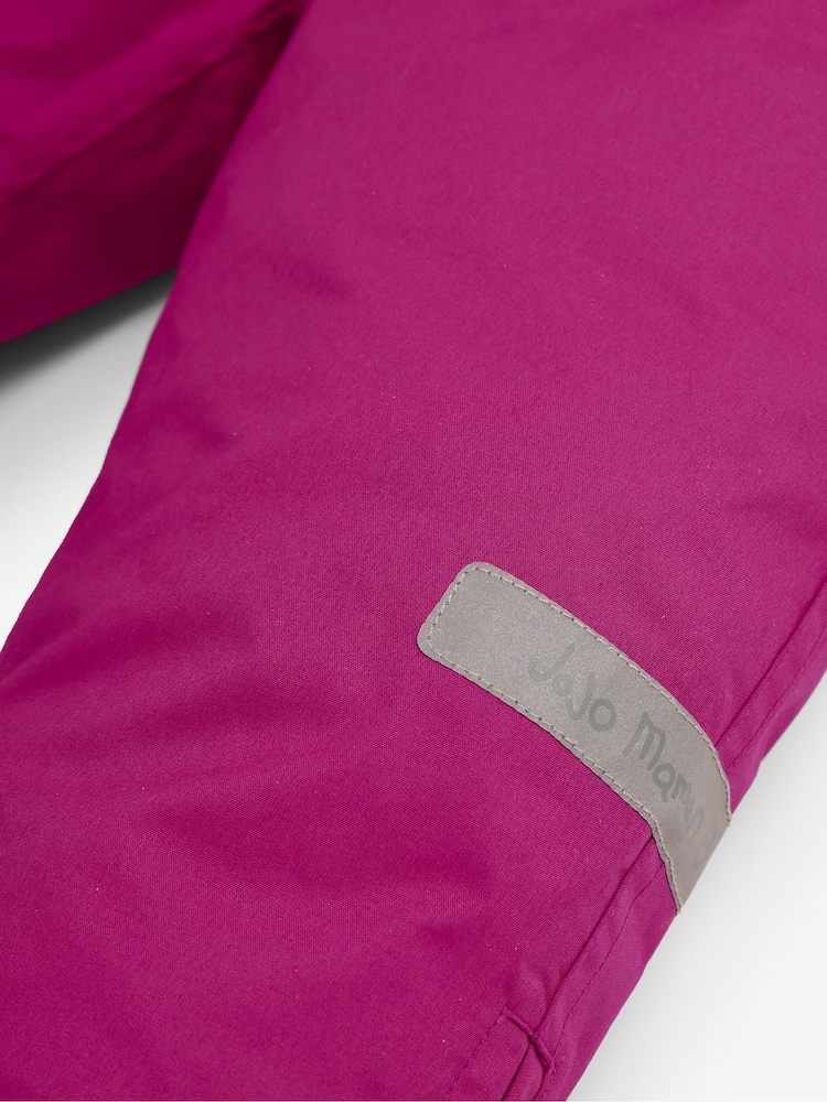 JoJo Maman Bébé Berry Pink Pack-Away Waterproof Trousers - Image 2 of 8