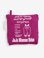 JoJo Maman Bébé Berry Pink Pack-Away Waterproof Trousers - Image 4 of 8
