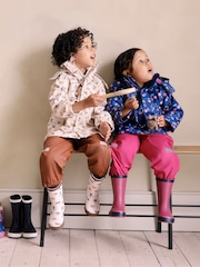 JoJo Maman Bébé Berry Pink Pack-Away Waterproof Trousers - Image 6 of 8