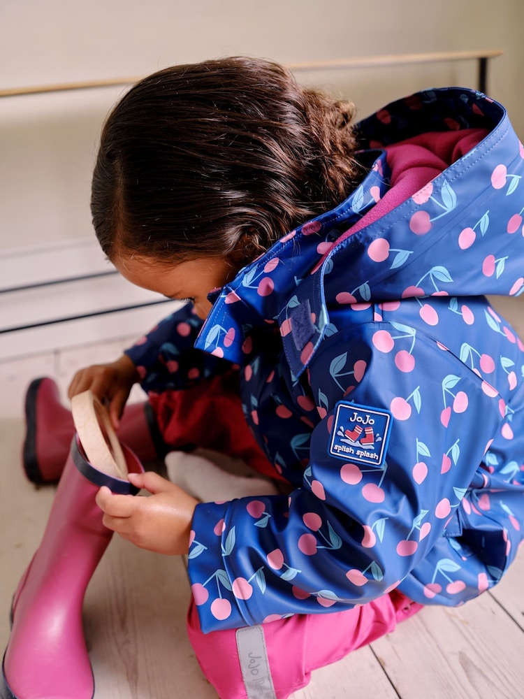 JoJo Maman Bébé Berry Pink Pack-Away Waterproof Trousers - Image 7 of 8