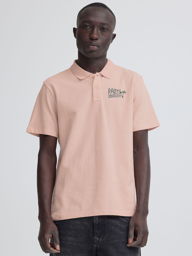 Blend Pink Maille Short Sleeve Polo Shirt - Image 1 of 5