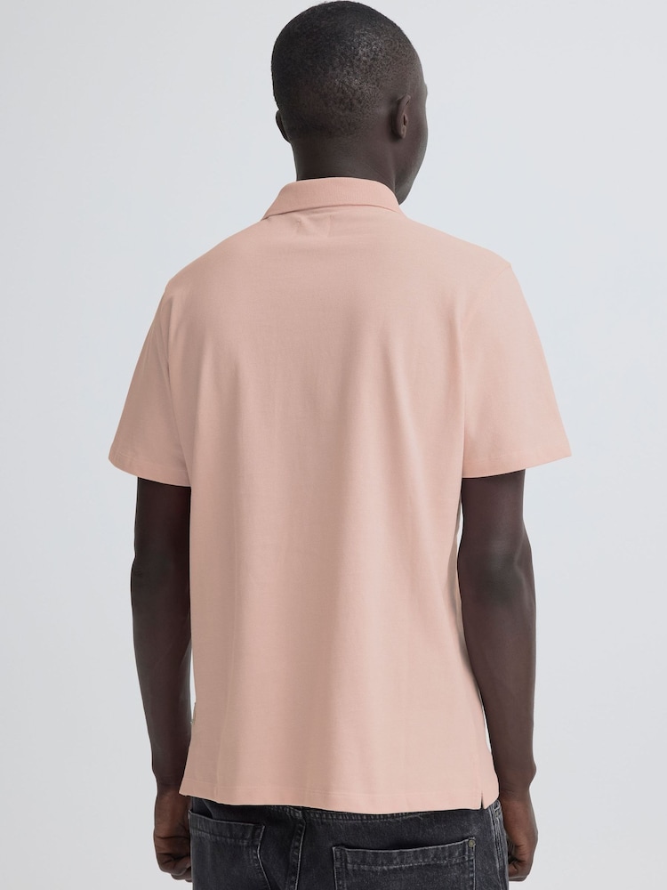 Blend Pink Maille Short Sleeve Polo Shirt - Image 2 of 5