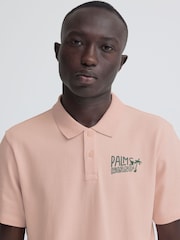 Blend Pink Maille Short Sleeve Polo Shirt - Image 4 of 5