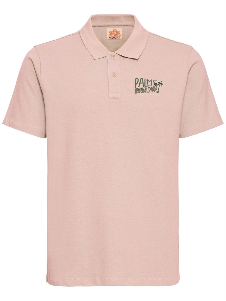 Blend Pink Maille Short Sleeve Polo Shirt - Image 5 of 5