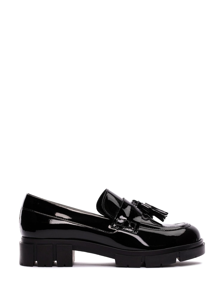 Clarks Black Patent Teala Loafer Shoes - Image 1 of 6