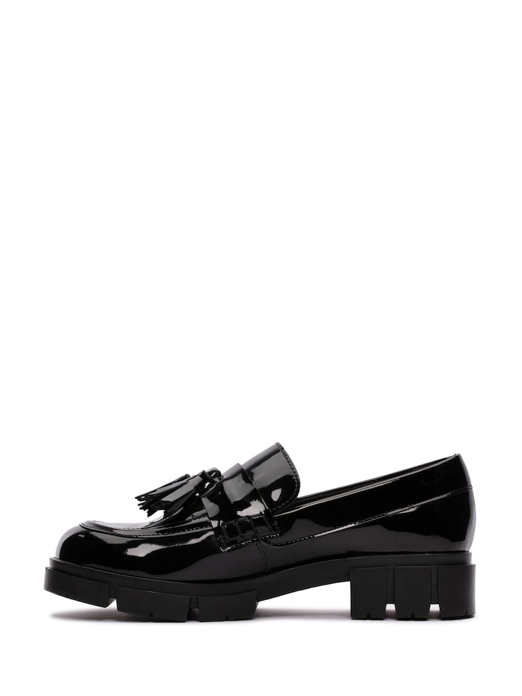Clarks Black Patent Teala Loafer Shoes - Image 2 of 6