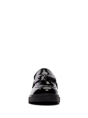 Clarks Black Patent Teala Loafer Shoes - Image 3 of 6