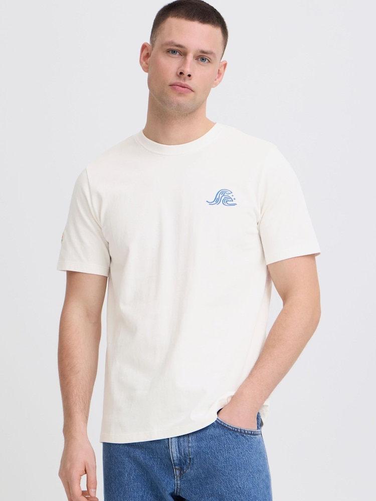 Blend White Sun Surf Crew Neck T-Shirt - Image 1 of 5