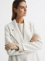 Reiss Soft Camel Gabrielle Leather Gloves - Image 2 of 4