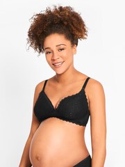JoJo Maman Bébé Black Maternity & Nursing Lace Bras - Image 1 of 2