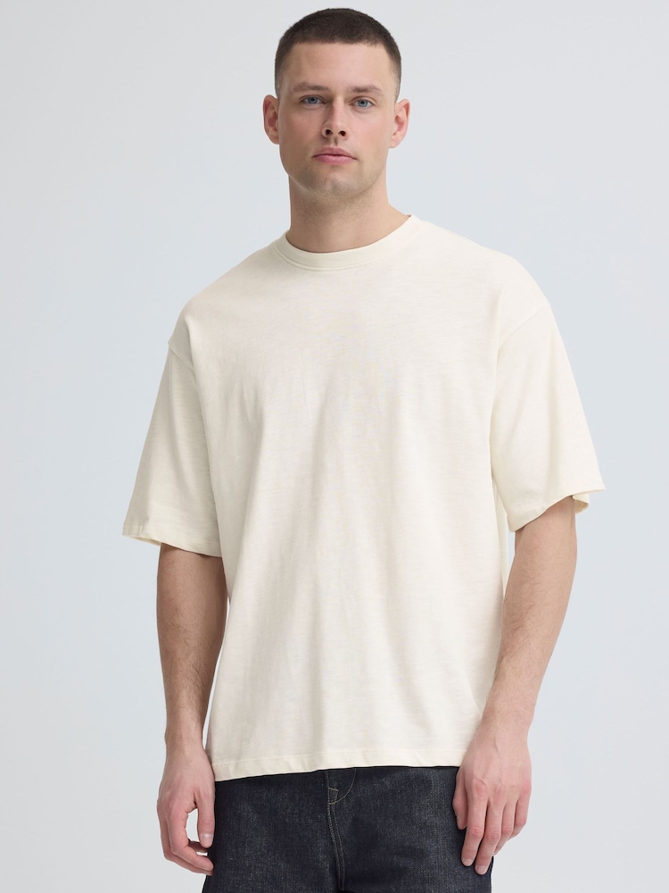 Blend Cream Karim Printed Crew Neck T-Shirt - Image 1 of 5