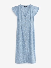 Blue Ditsy Floral Print Ditsy Floral Print Summer Dress' - Image 4 of 5