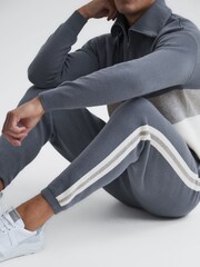 Reiss Airforce Blue Wix Knitted Joggers - Image 3 of 7